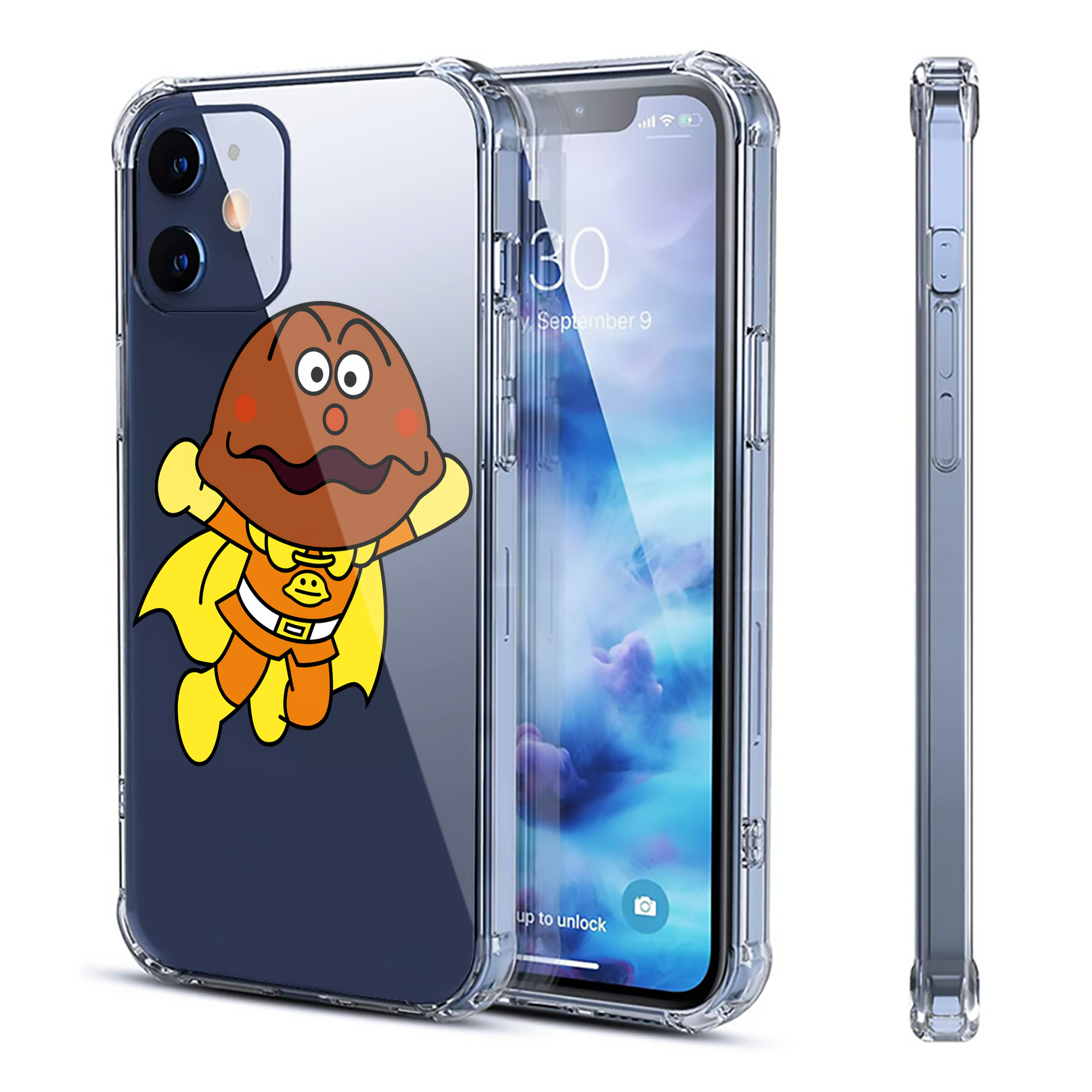 （画像用） アンパンマン Anpanman 【iPhone 12シリーズ対応】透明スマホケース（クリアソフトケース）